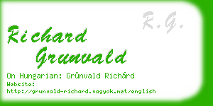 richard grunvald business card